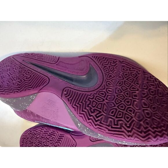 Nike Kids Ja 2 Stargazer Swoosh Logo Lace-up Sneakers Plum Purple Size 5Y - Picture 10 of 12